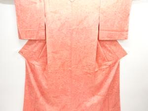 未使用品　作家物　扇に草花模様小紋着物